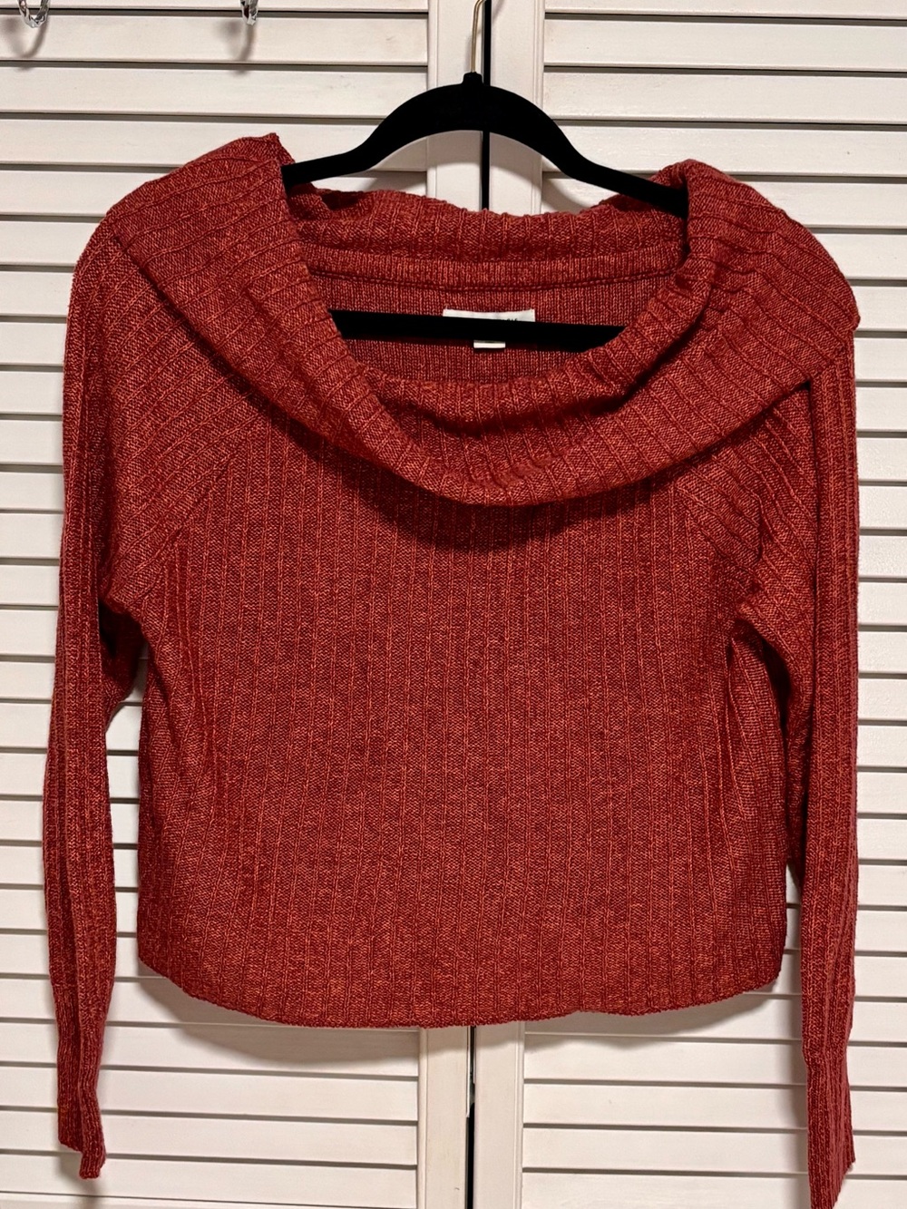 American Eagle Outfitters Rust Cowl Neck Sweater